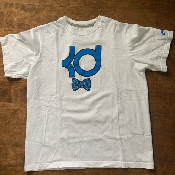 White Nike Kevin Durant Blu Bow Tie cotton T-shirt - Picture 1 of 4